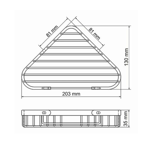 K-733BRUSHED GOLD Полка металлическая - картинка 3