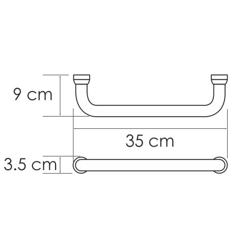 K-1066POLISHED GOLD Поручень для ванны - картинка 3