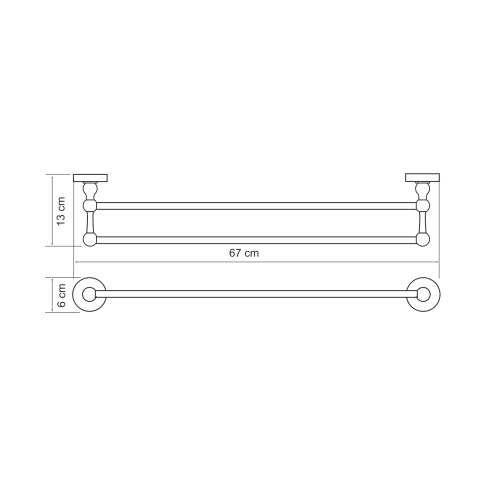 Diemel K-2240 Держатель полотенец двойной - картинка 2