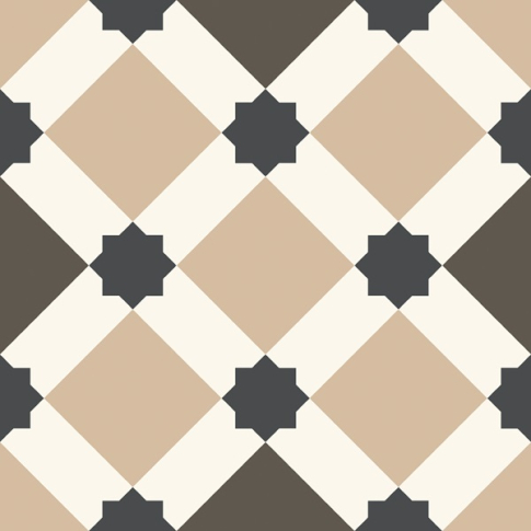 Victory Beige 19,6x19,6 керамический гранит матовый карвинг - картинка 1