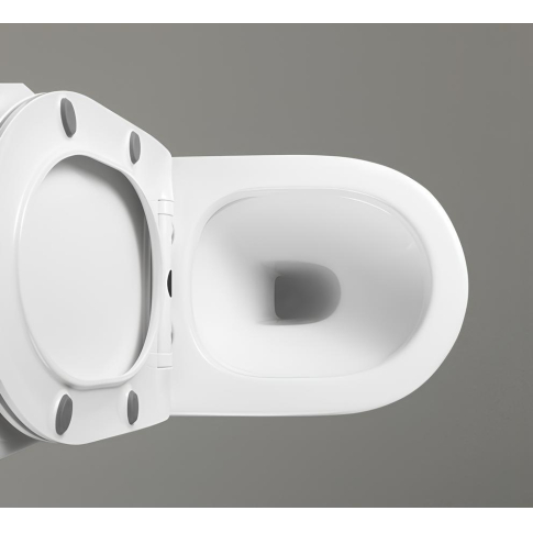 Унитаз напольный ORLTER безободковый с крышкой duroplast, soft-close, белый, CT9867 - картинка 2