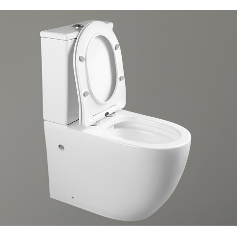 Унитаз напольный ORLTER безободковый с крышкой duroplast, soft-close, белый, CT9867 - картинка 3