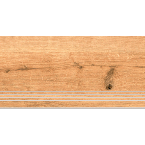Woodhouse коричневый 29,7x59,8 ступень рельефный матовый - картинка 1