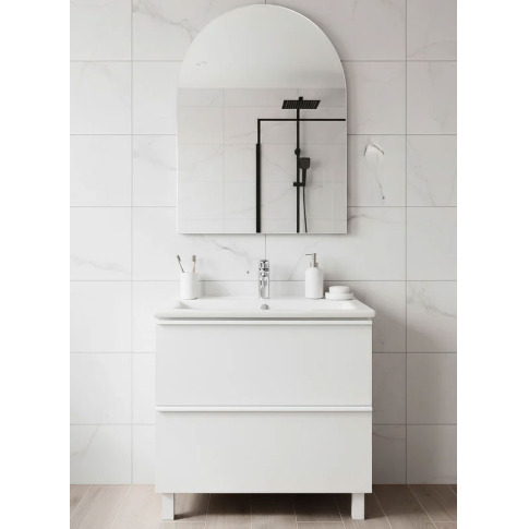 Тумба под умывальник Хюгге 60 2 ящика, белый матовый - картинка 2