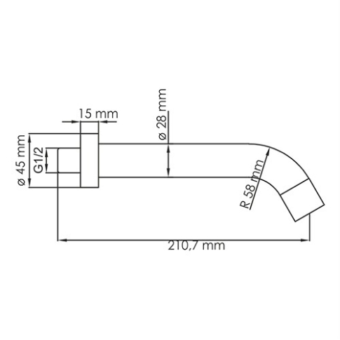 Излив для ванны A084 черный Soft-touch - картинка 3
