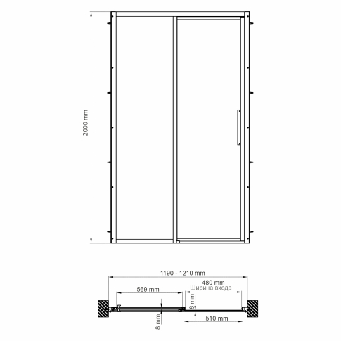 Lopau 32S05L Душевая дверь - картинка 2