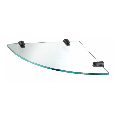 K-533GUN METAL Полка  стеклянная угловая - картинка 1