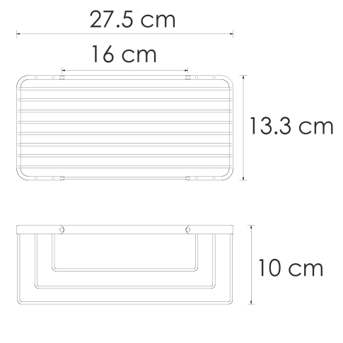 K-711POLISHED BLACK Полка металлическая - картинка 3