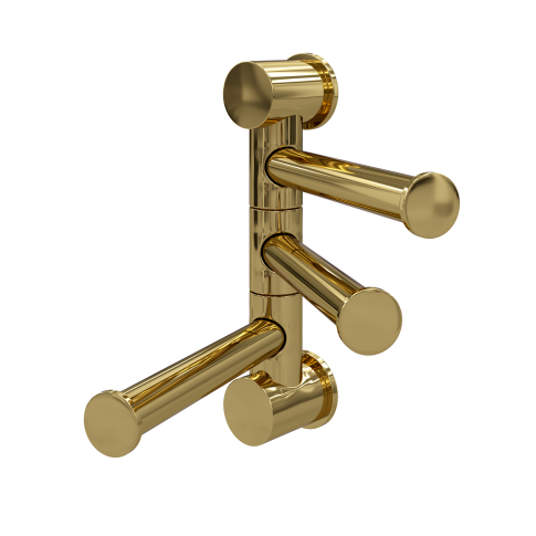 K-1053POLISHED GOLD Держатель полотенец тройной - картинка 1