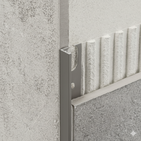 Профиль из алюминия декоративный L-образный ZV10 №113 (Тёмно-серый)																										 - картинка 3