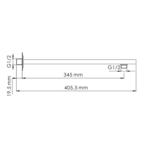 A350 Настенный верхний излив для душа - картинка 3