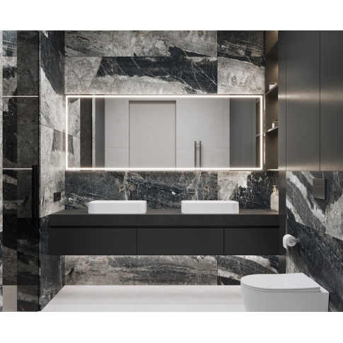 Lunar Nero 80x160 керамический гранит матовый (ghr) глосси инк - картинка 2
