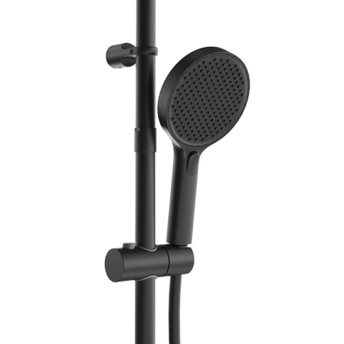 Душевая колонна FONTE на 3 потока  с изливом, термостатом, черный матовый FO.302.KM.BLK.M - картинка 7