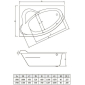 Ванна акриловая ROSA левая, с ножками Standard, BH-RA-101-150L/St + Панель д/ванны Rosa 150 L/P с крепл, BH-RA-150L/P, BONITO HOME, Польша - превью 6