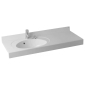 Умывальник Отель 3/120 см с навесами и диспенсором, левый																											 - превью 1