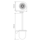 Kammel K-8327WHITE Щетка для унитаза подвесная - превью 3