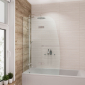 Шторка для ванны GR-102/1, стекло прозрачное Easy Clean - превью 2