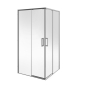 Душевой уголок LINDO раздвижной 100х100х195, квадрат, Soft Close, покрытие Easy clean, хром - превью 1