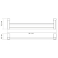 Держатель для полотенец Leine K-5040WHITE двойной - превью 4