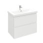 Тумба подвесная Optimum 80 под умывальник Como/Moduo 80, белый глянец - превью 6