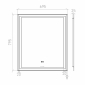 Зеркало Focus 70х80 в раме с LED подсветкой - превью 5