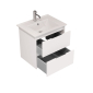 Тумба подвесная NORMA 60 под умыв-к Creavit SU 60, белый шелк матовый, LNO-WCAB-60-411 - превью 7