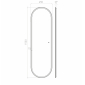 Зеркало Modus 45х150 овальное с LED подсветкой без подогрева - превью 5