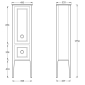 Пенал напольный Plaza Classic NEO 175, белый матовый - превью 3