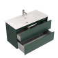Тумба подвесная NORMA 100 под умыв-к Creavit SU 100, олива нордик матовый, LNO-WCAB-100-415 - превью 8