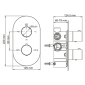 Berkel 4844 Thermo Термостатический смеситель для ванны и душа - превью 4