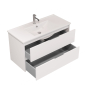 Тумба подвесная NORMA 100 под умыв-к Creavit SU 100, белый шелк матовый, LNO-WCAB-100-411 - превью 7