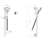 Душевой комплект LAPARET (лейка + шланг) 3 режима N2841002LPT - превью 3