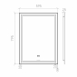 Зеркало Focus 60x80 в раме с LED подсветкой - превью 5