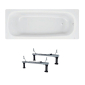 Ванна стальная BLB Universal HG 170*75 см, с шумоизоляцией + ножки (к-т 2 шт) - превью 1