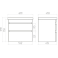 Тумба подвесная SARGAS 60 под умыв-к Cerastyle Frame 60, дуб Йорк, LS-WCAB-60-221 - превью 5