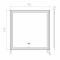 Зеркало Focus 80x80 в раме с LED подсветкой - превью 5
