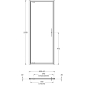 Душевая дверь VETRO, распашная, 80х195, хром - превью 3